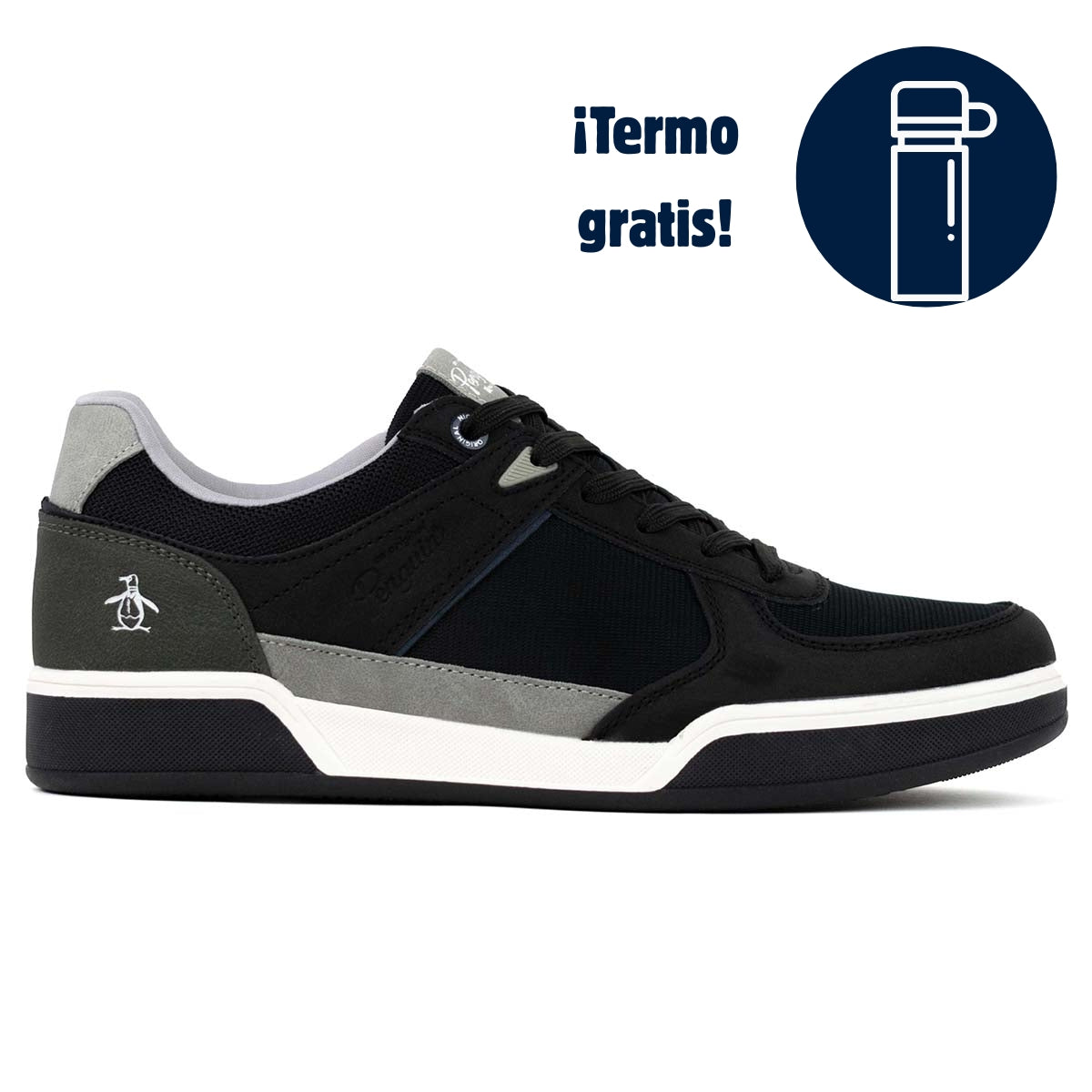 Tenis Style Hank Negro Con Blanco