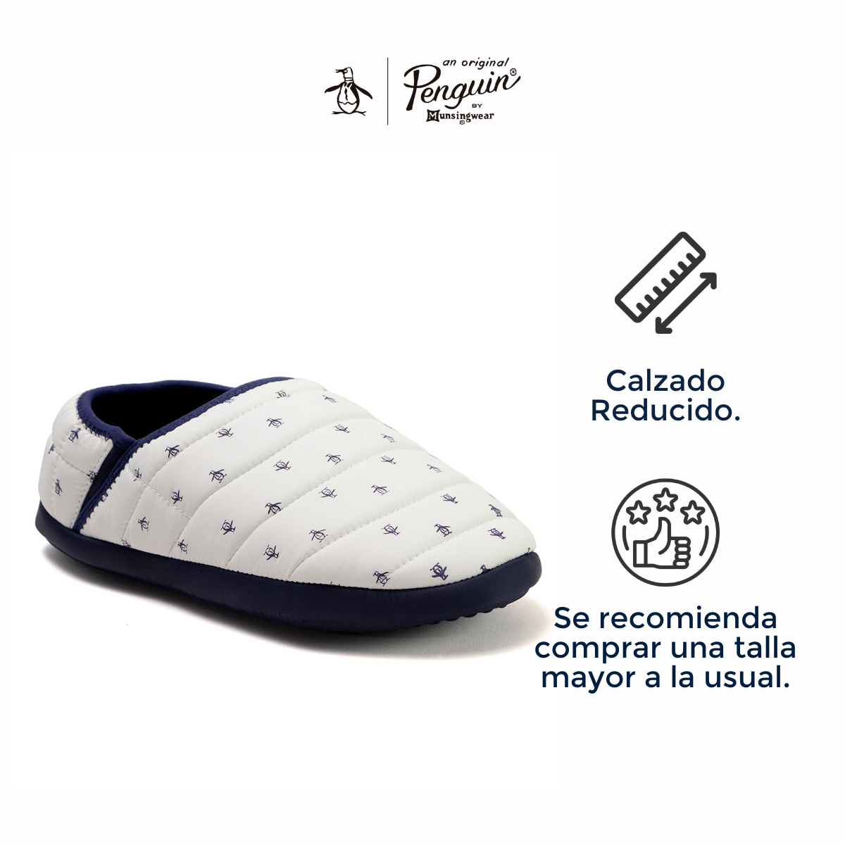 Pantufla Para Hombre Original Penguin Style Mittwoch Blanco