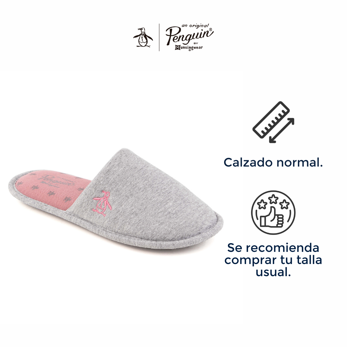 Pantufla Original Penguin Style Olivia Gris