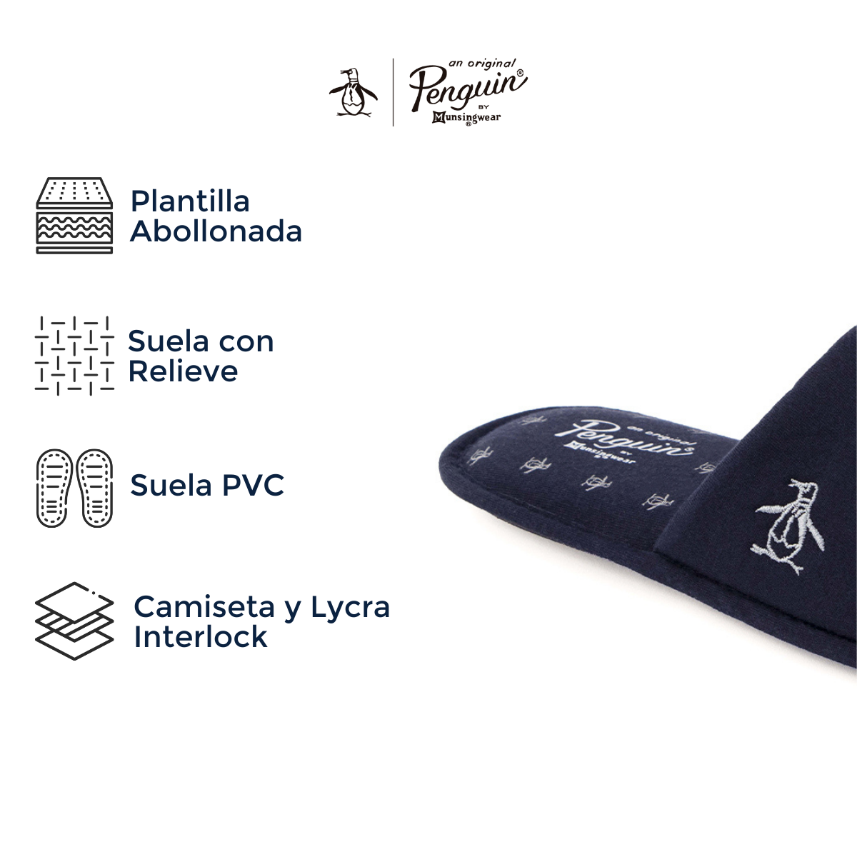 Pantufla Original Penguin Style Olivia Azul Marino