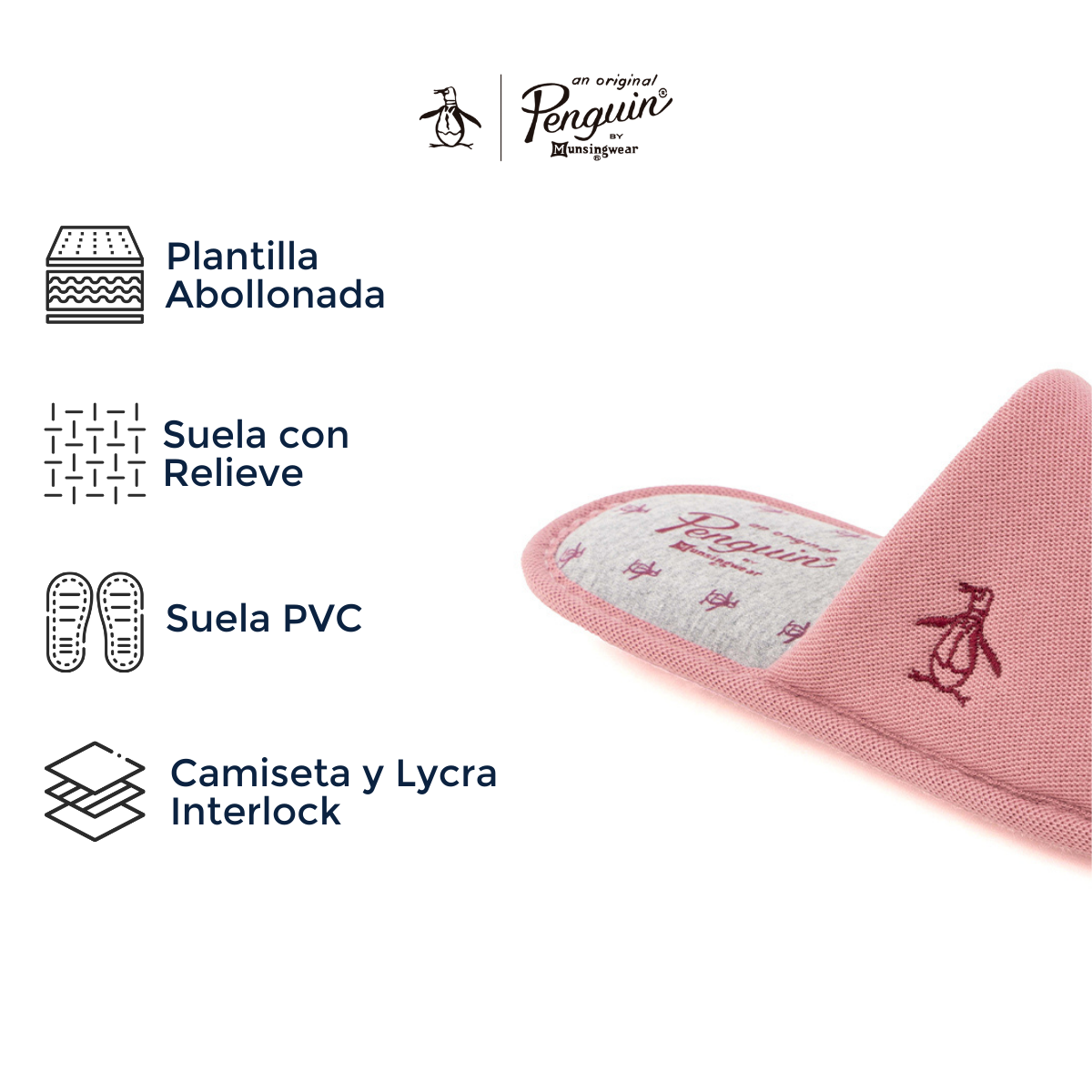 Pantufla Original Penguin Style Olivia Rosa