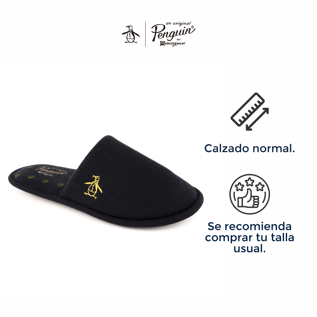 Pantufla Original Penguin Style Olivia Negro