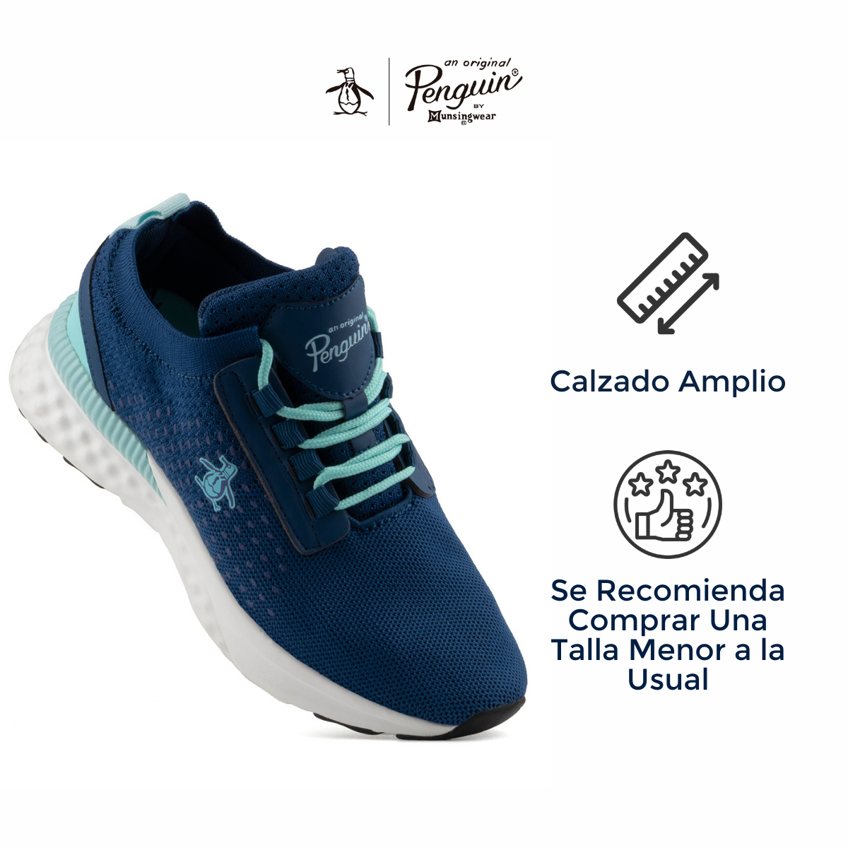 Tenis Para Mujer Original Penguin Style Helen Azul Marino