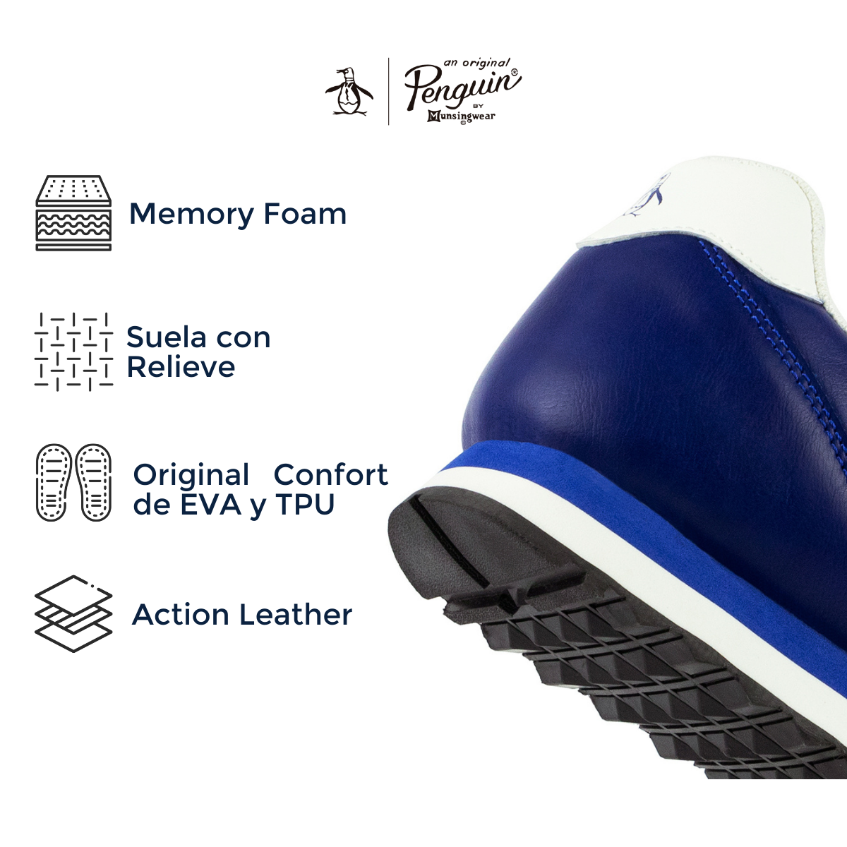 Tenis Original Penguin Style Markus Azul Rey