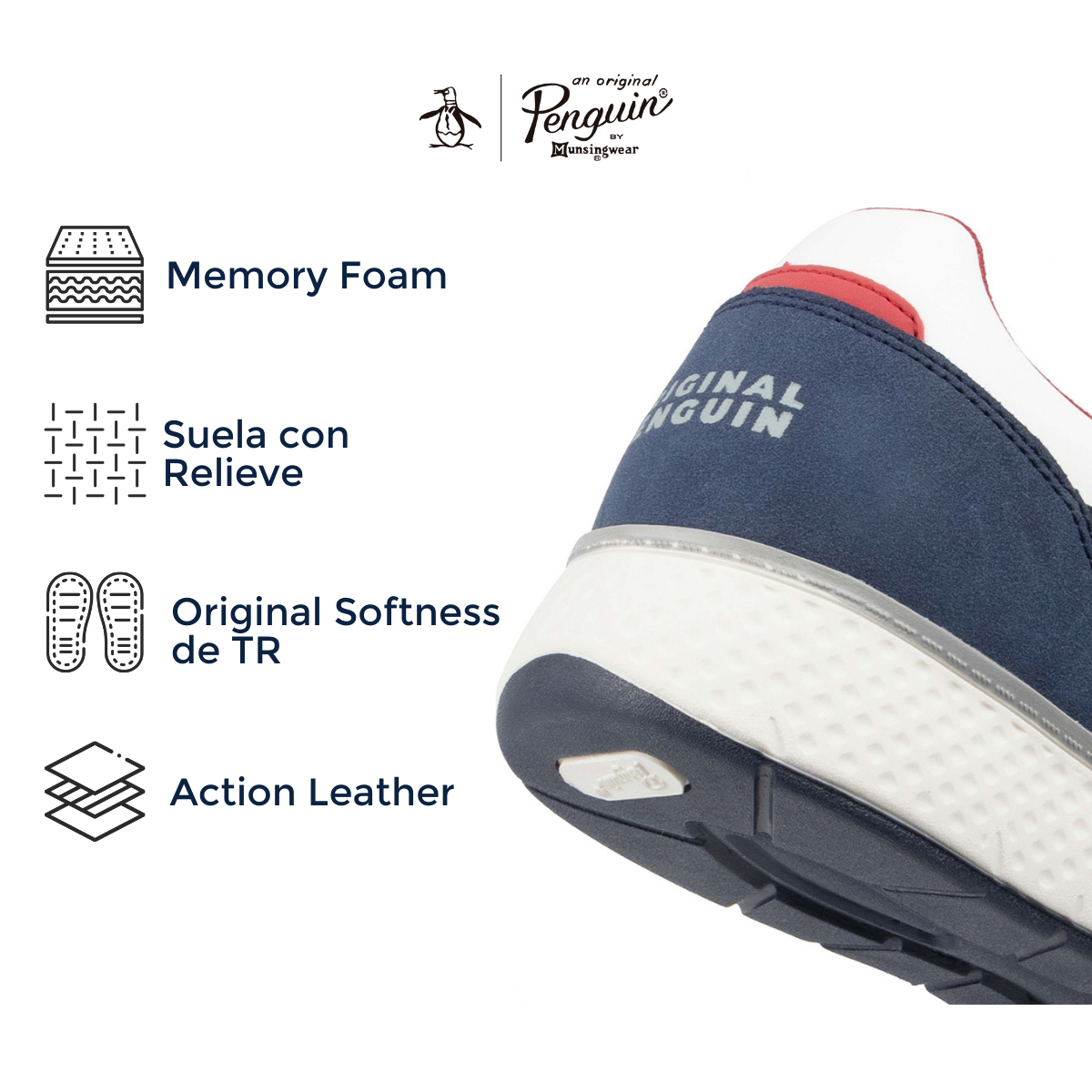 Tenis Para Hombre Original Penguin Style Goran Azul Marino