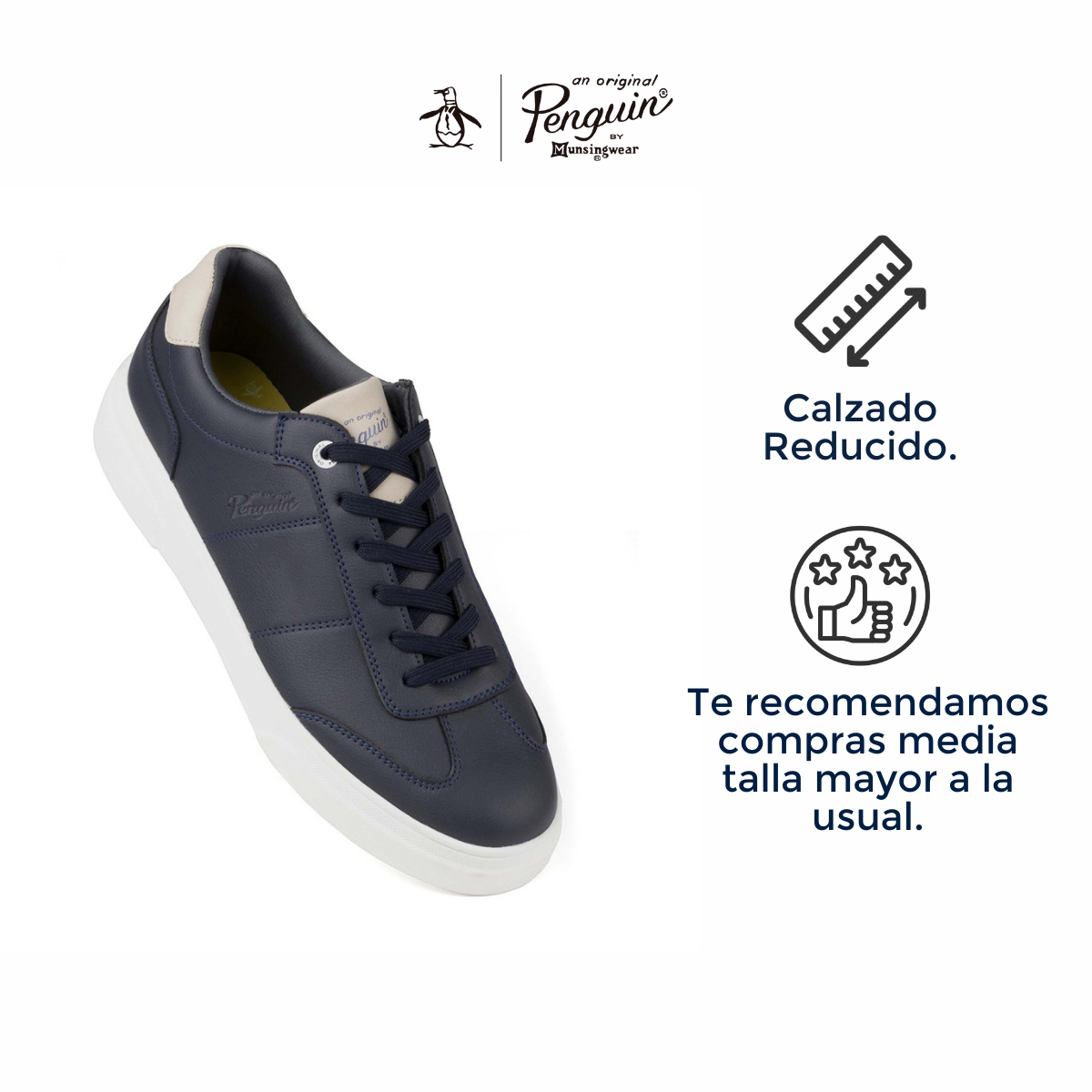 Tenis Para Hombre Original Penguin Style Gustaf Azul Marino