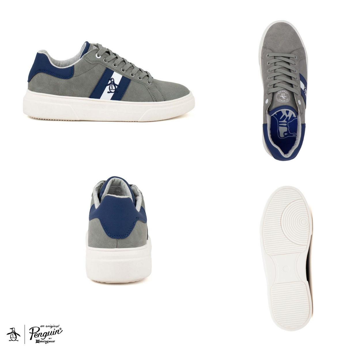 Tenis Para Hombre Original Penguin Style Kilian Gris