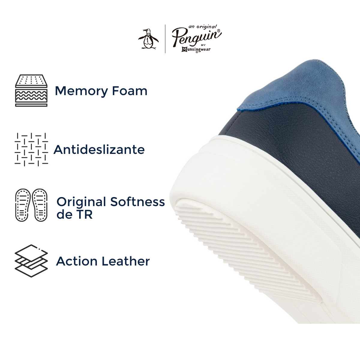 Tenis Para Hombre Original Penguin Style Kilian Azul Marino
