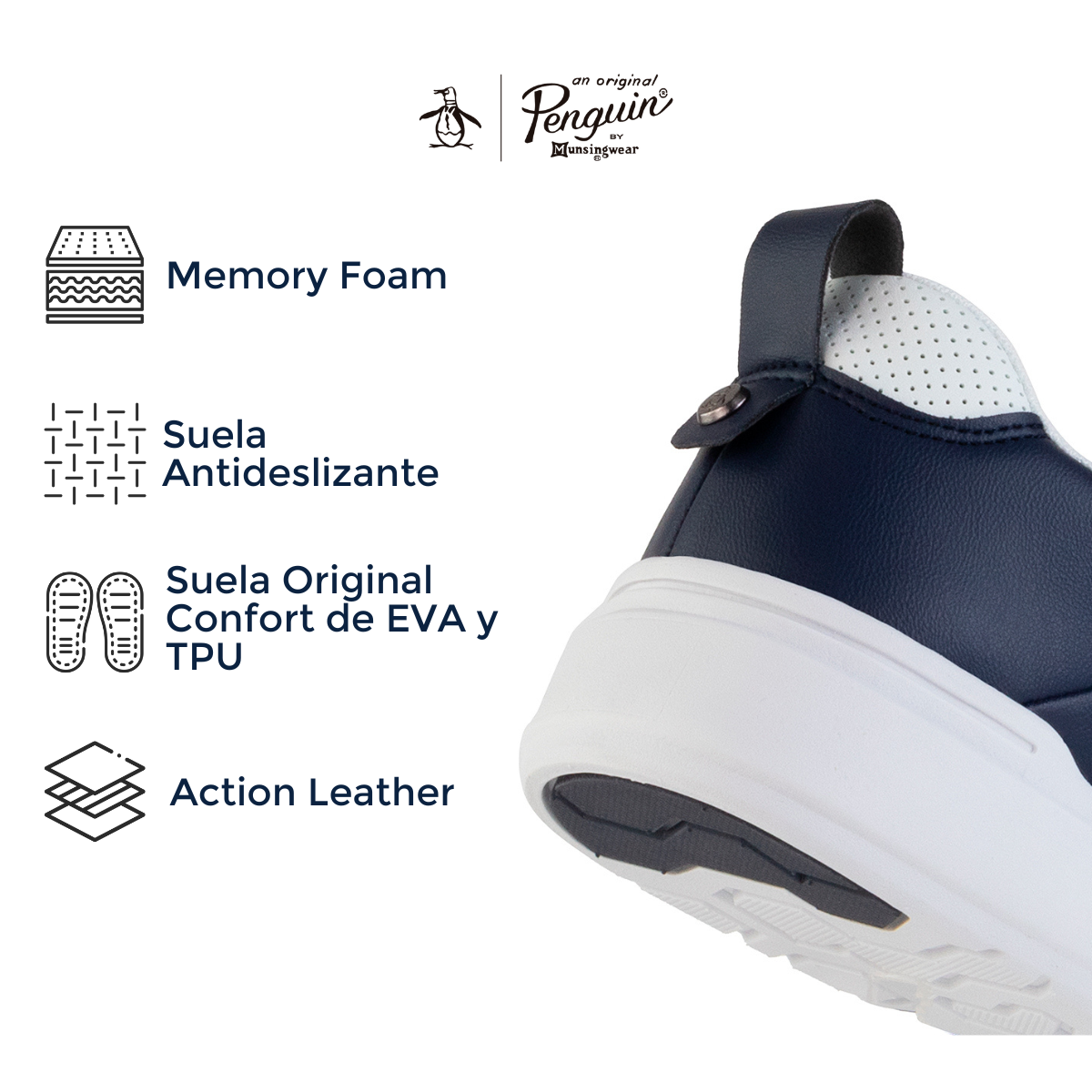 Tenis Para Hombre Original Penguin Style Rami Azul Marino