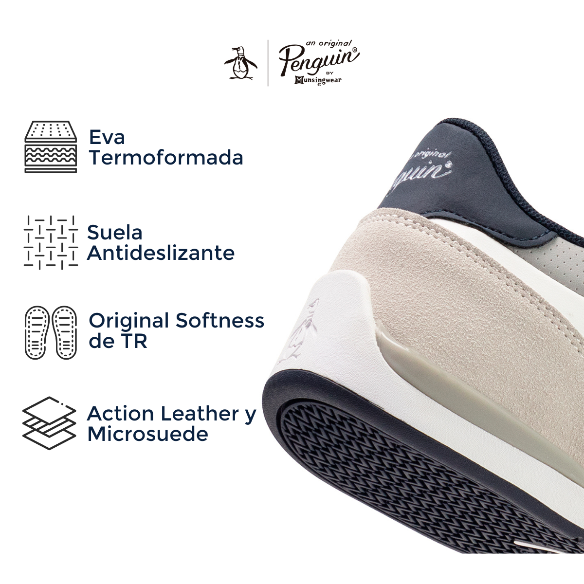 Tenis Original Penguin Style Bruce Blanco