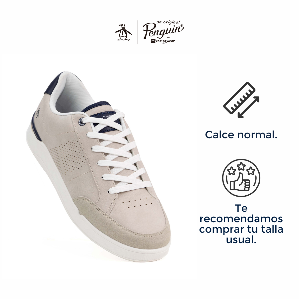 Tenis Original Penguin Style Logan Beige