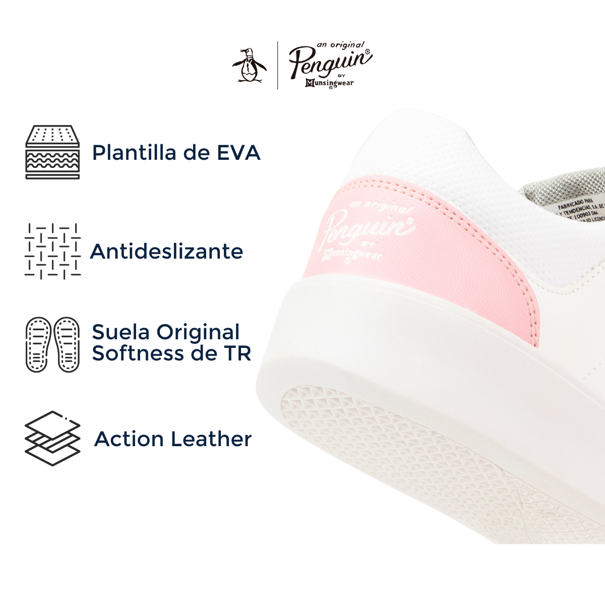 Tenis Original Penguin Style Lissa Blanco-Gris