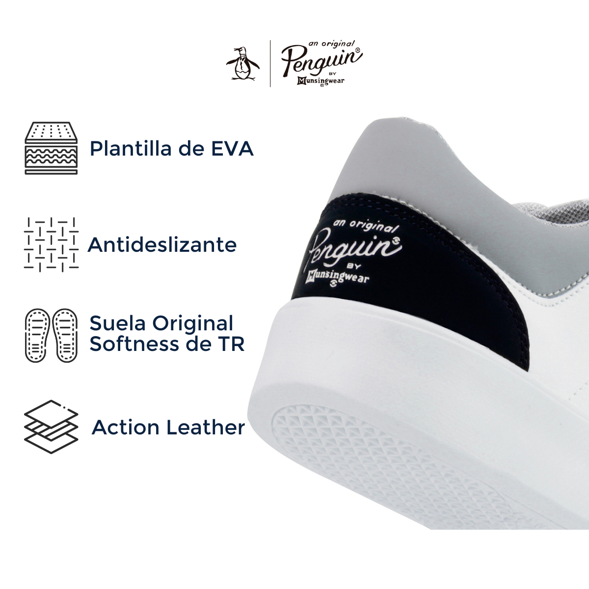 Tenis Original Penguin Style Lissa Blanco-Marino