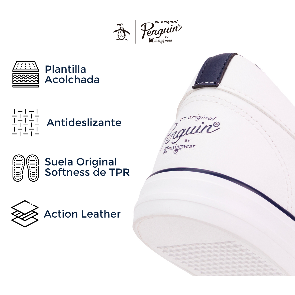 Tenis Original Penguin Style Ansel Blanco