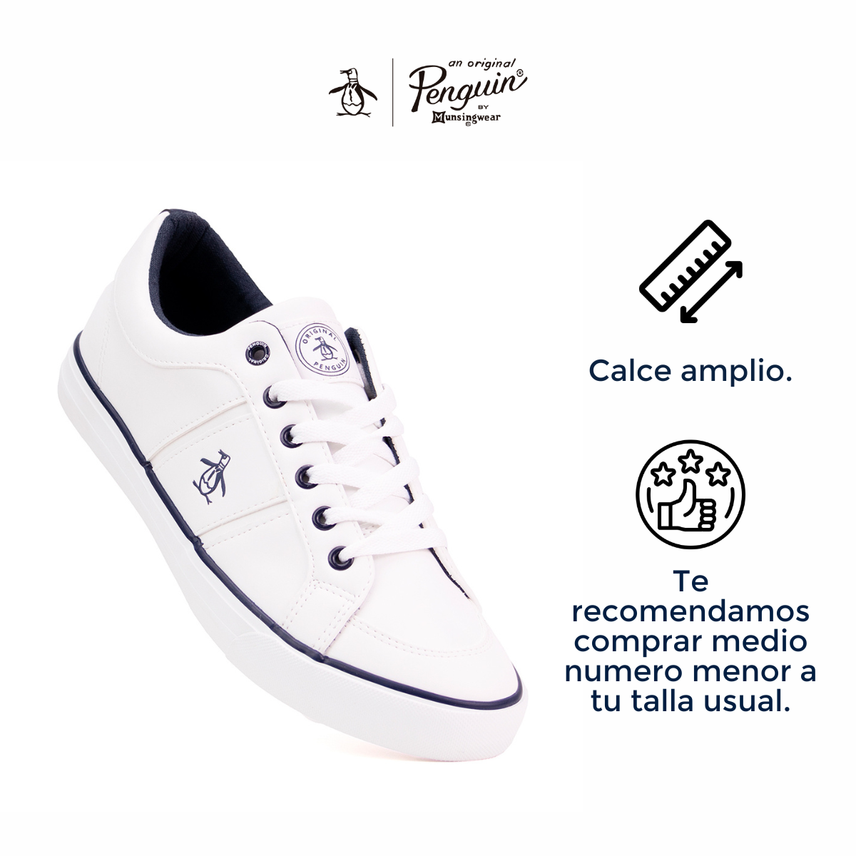 Tenis Original Penguin Style Ansel Blanco