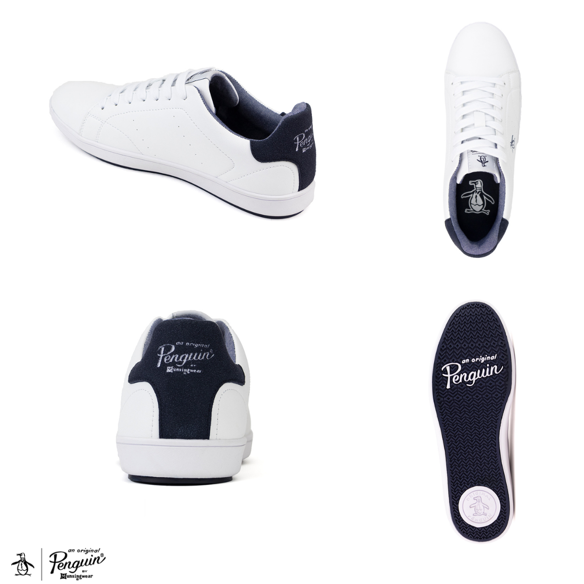 Tenis Original Penguin Style Hostin Blanco con Marino