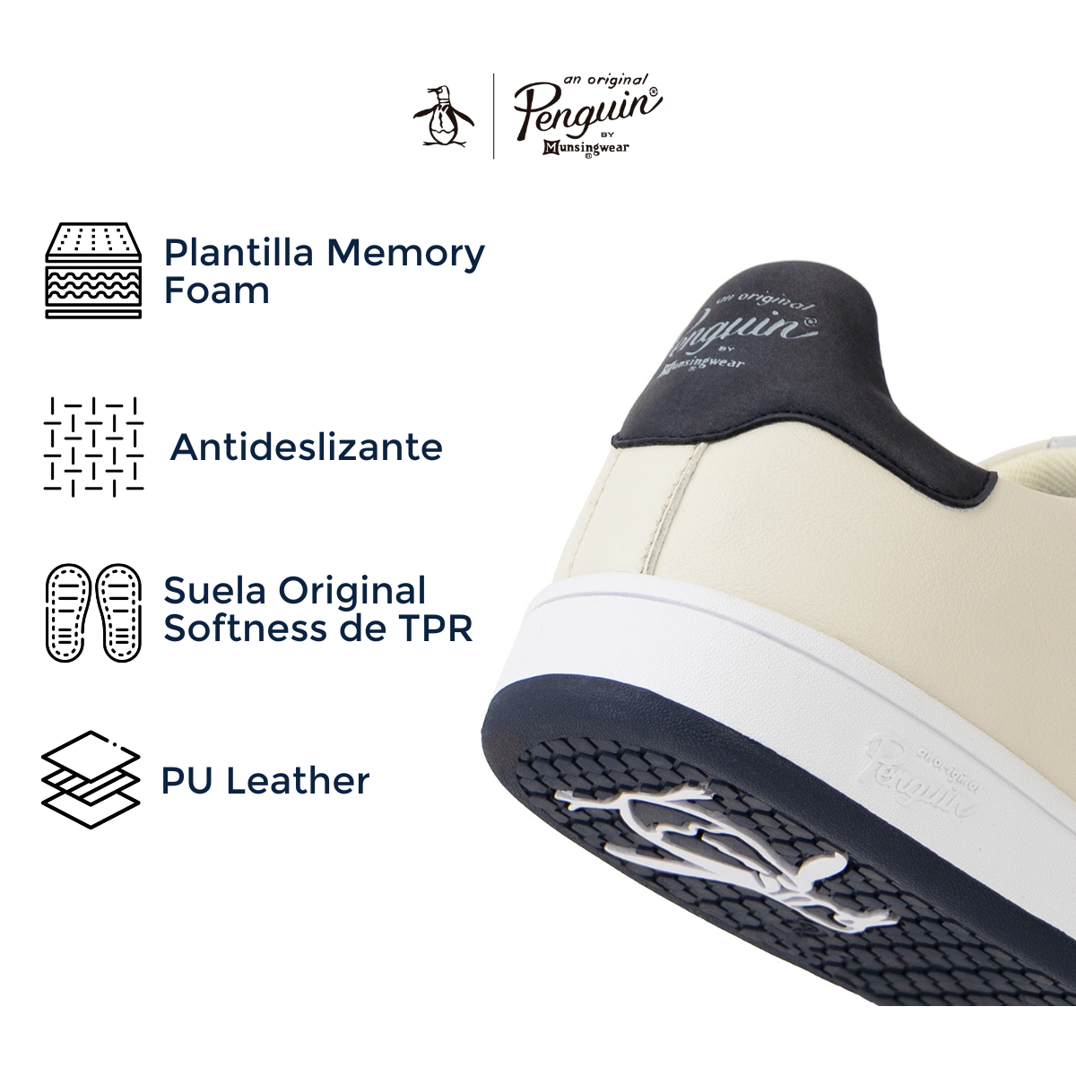 Tenis Original Penguin Style Sheen Beige