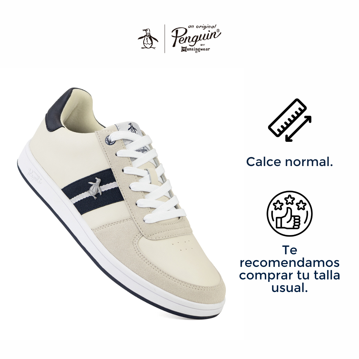 Tenis Original Penguin Style Sheen Beige