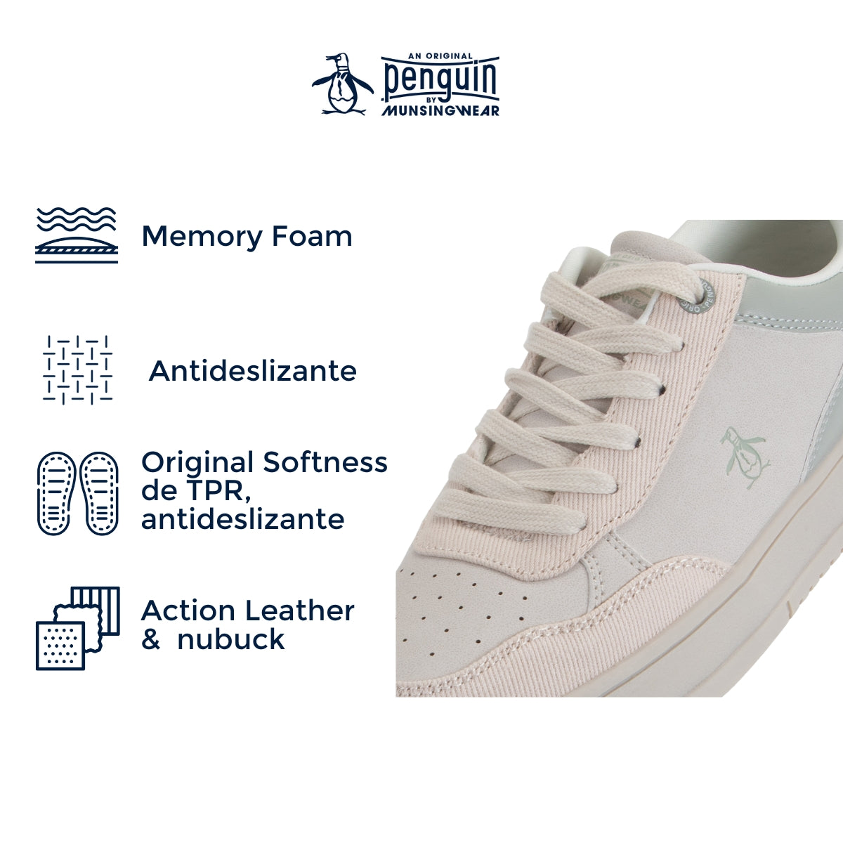 Tenis Penguin Style Claudia Beige