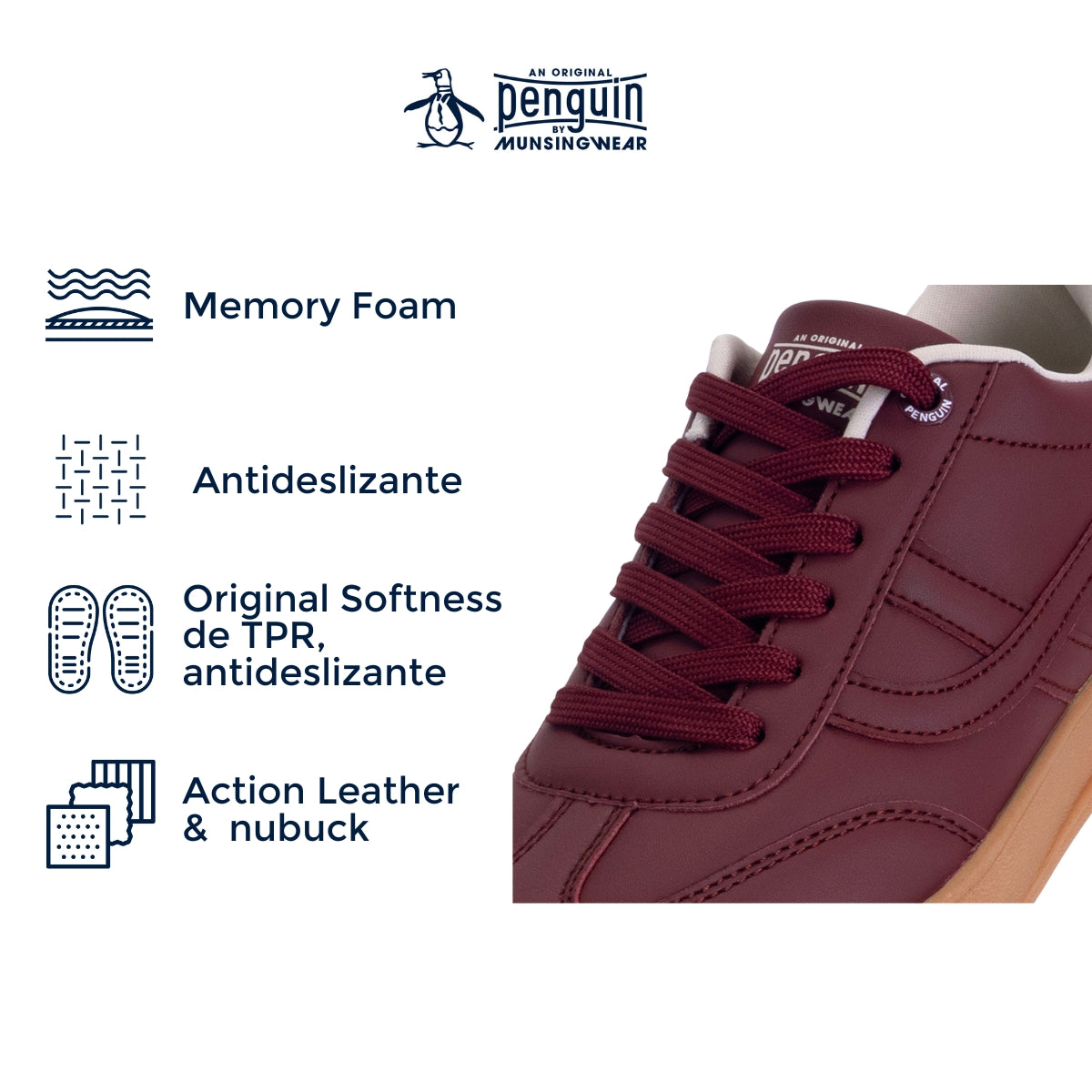 Tenis Penguin Style Cleo Tinto