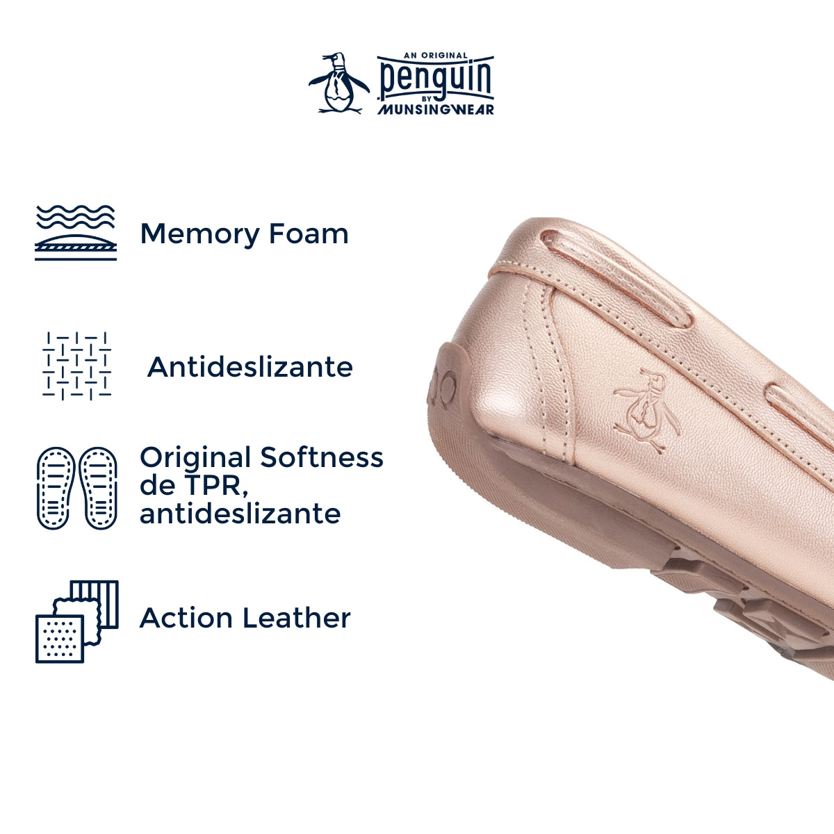 Mocasin  Style Celina Rose Gold