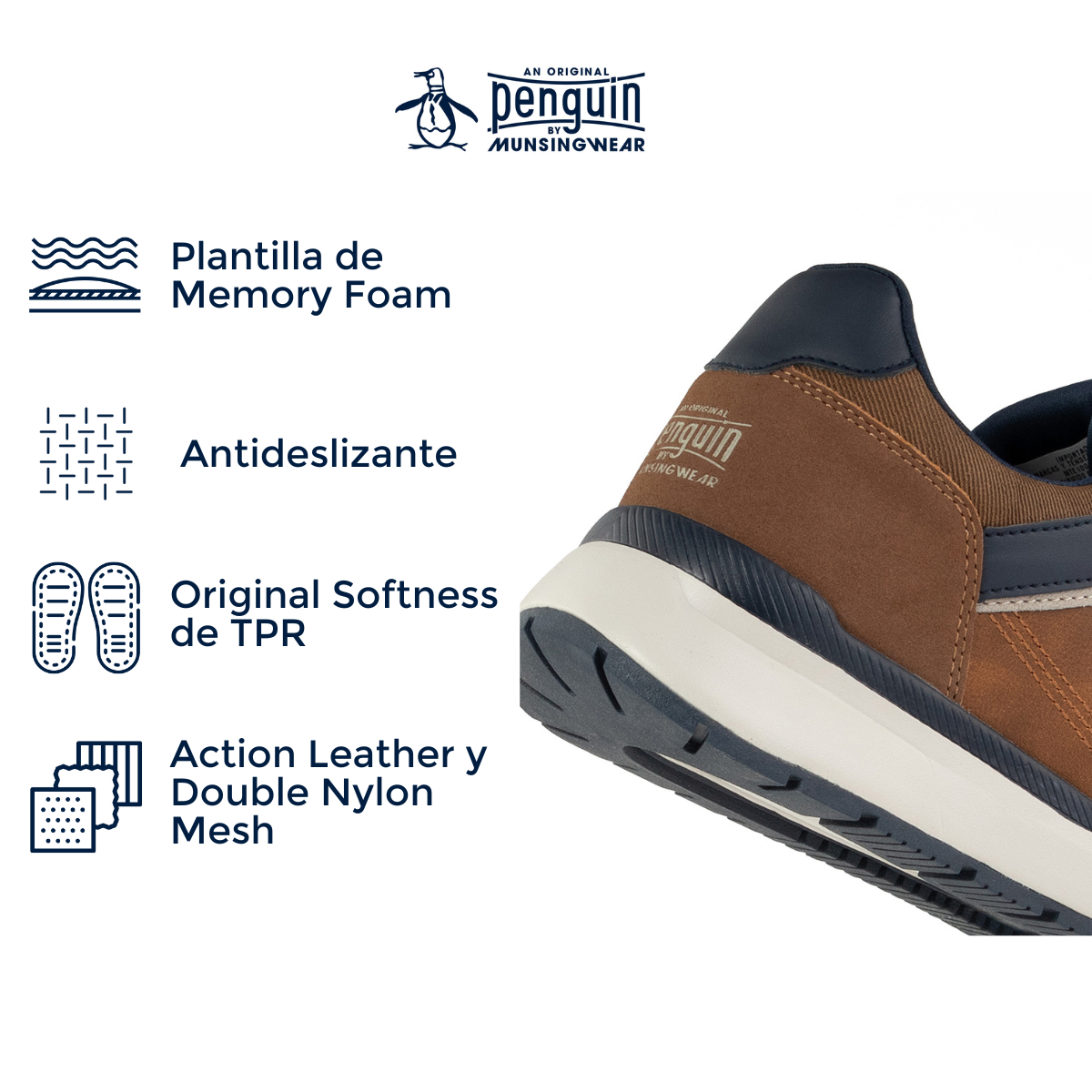 Tenis Original Penguin Style Gober Café