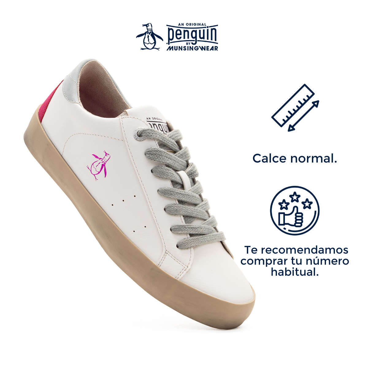 Tenis Style Leah Blanco con Rosa