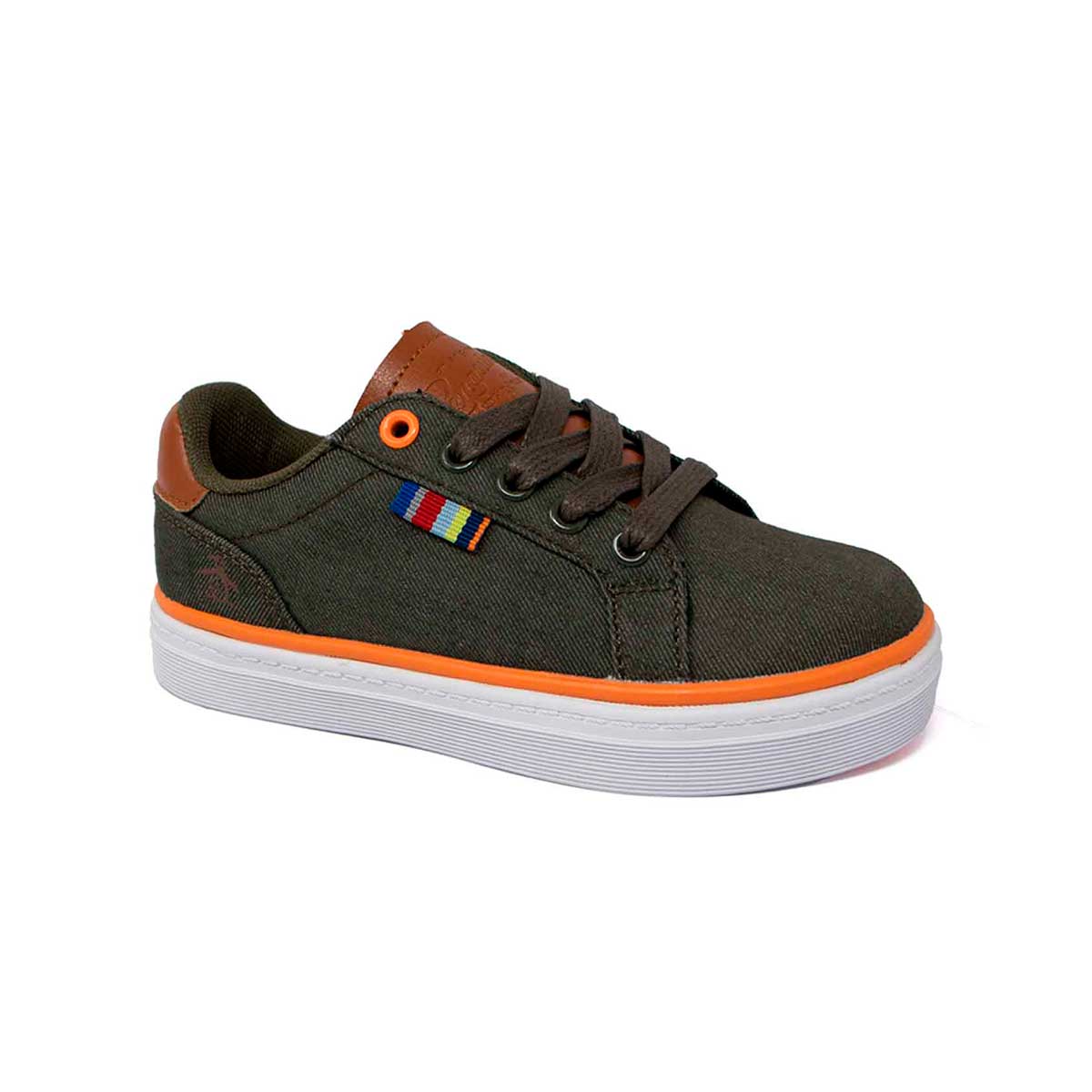Tenis Daxon Style Junior Verde con Naranja